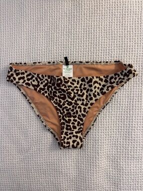 J. Crew Leopard Print Bikini Bottoms - Brown & Cream